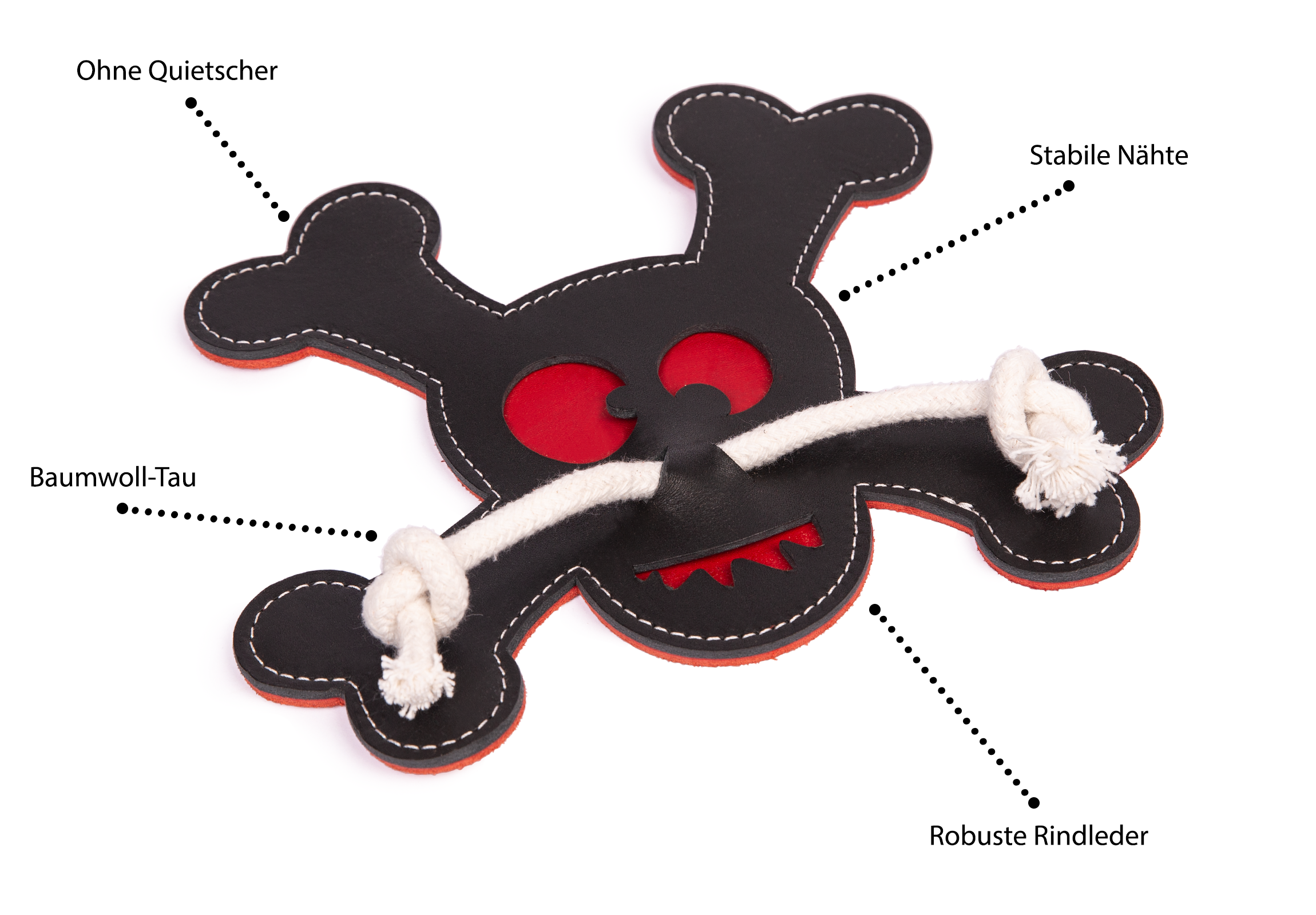 Hundespielzeug Totenkopf Schwarz