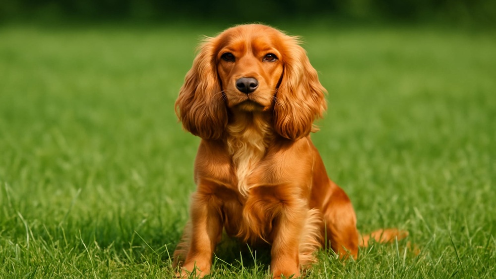 Cocker Spaniel auf einer Wiese