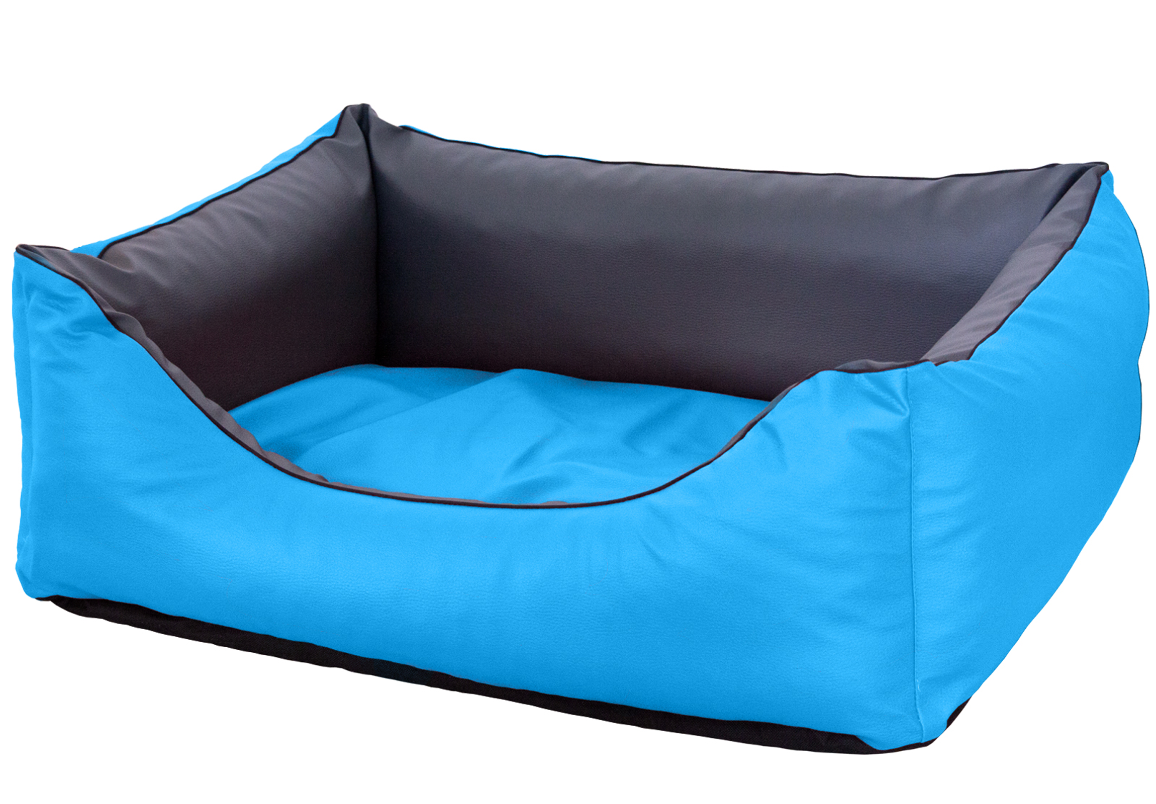 CopcoPet - Hundebett Rocco Türkis/Grau M ca. 70 x 55 cm Schaumstoff - Kissen