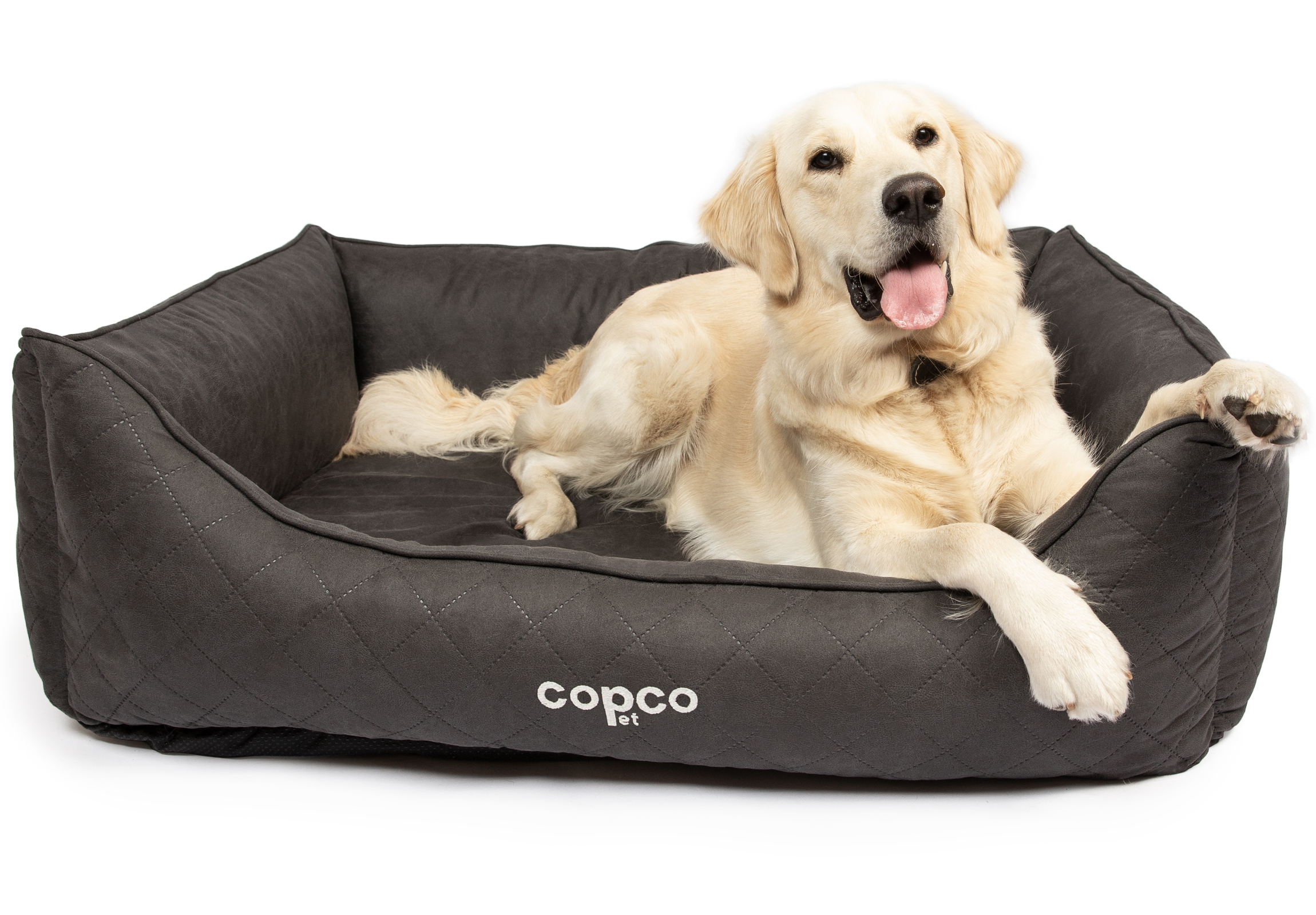 CopcoPet Hundebett Hugo Schwarz XL ca. 110 x 90 cm Visco (orthopädisch)