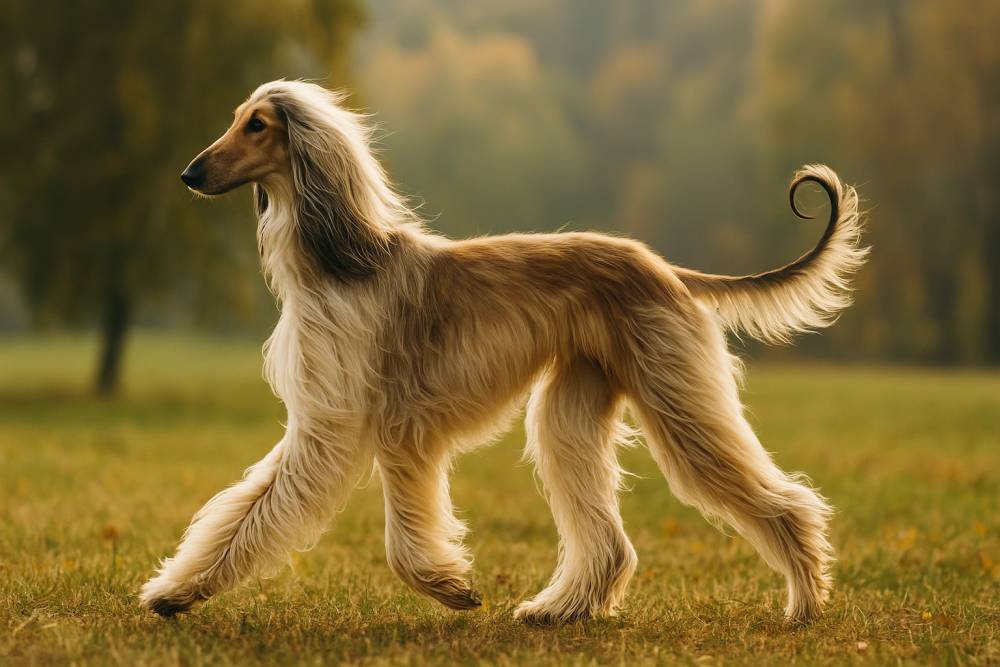 Afghanischer Windhund im Freien