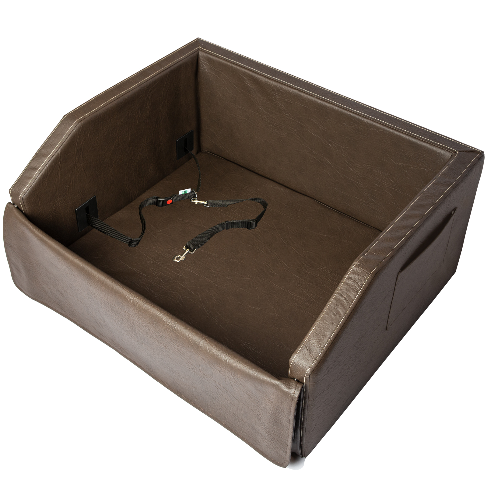 Autohundebett Travel Bed Nero - Hell Braun mit Anschnallsystem und Visco 110 x 90 cm